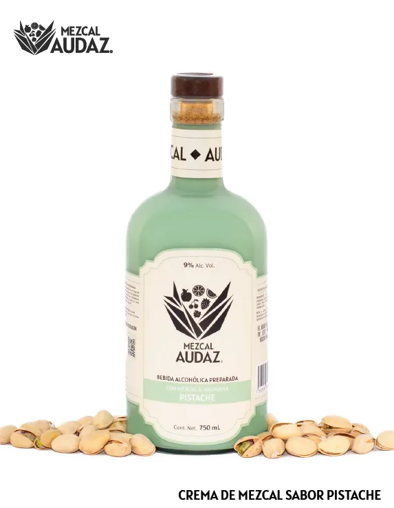 Mezcal Audaz, Crema de Mezcal Sabor Pistache