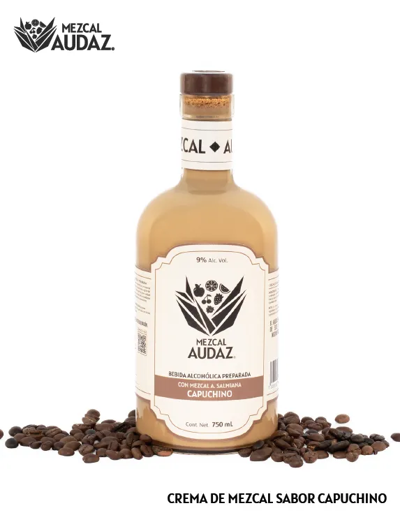 Mezcal Audaz, Crema de Mezcal Sabor Capuchino