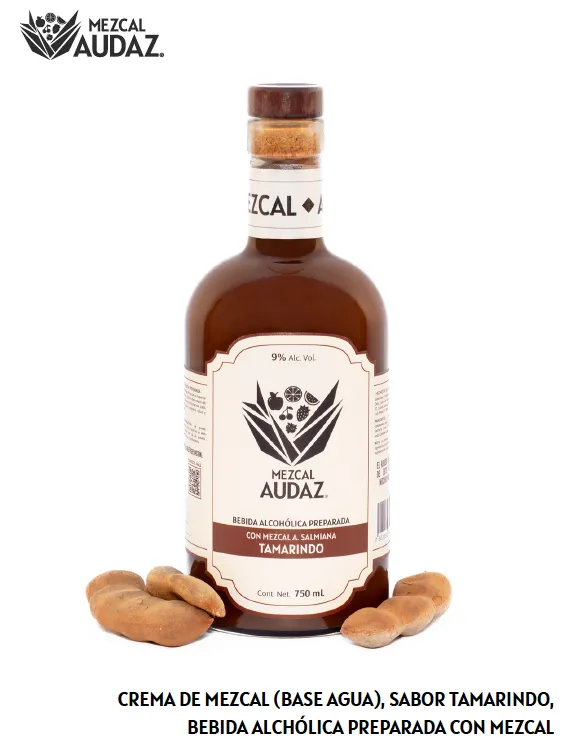 Mezcal Audaz, Bebida alchólica preparada con Mezcal, Sabor Tamarindo