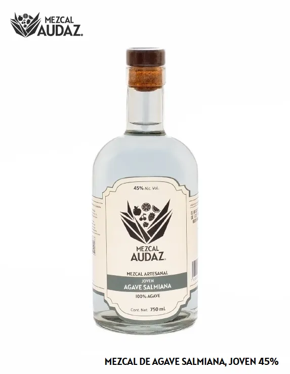 Mezcal Audaz, Mezcal de Agave Salmiana, Joven 45%